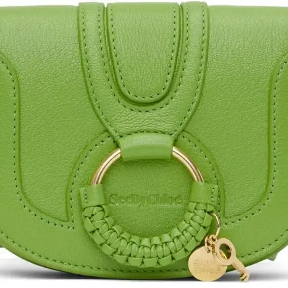 Authentic See by Chloé Mini Green Hana Leather Crossbody Handbag - NWT